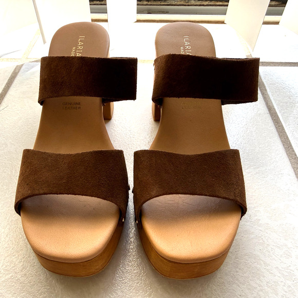 Ilaria Sartori Made in Italy Suede leather strappy Platform Sandals Size 8 - Picture 2 of 9